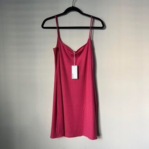 NWT Reformation Jeanette Ribbed Mini Dress in Snapdragon